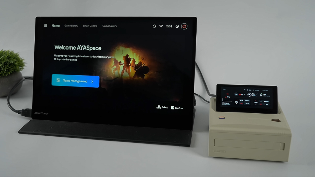 Khi mở nguồn Mini PC, trình điều khiển tích hợp AYASpace sẽ được khởi chạy