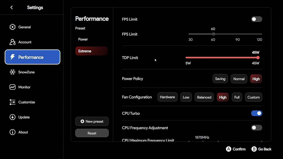 Tùy chỉnh thông số hệ thống