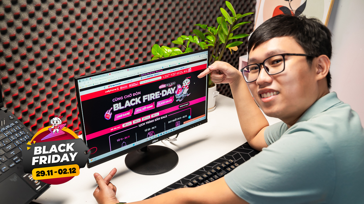 Trên tay deal Black Friday siêu hời: Không hề "lùa gà", màn hình 100Hz này săn 990K đúng chất!