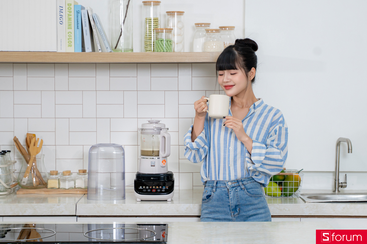 JOYOUNG JHSB-602 PRO nấu sữa đậu xanh thật sánh mịn, thơm ngon, không cặn và bã hạt