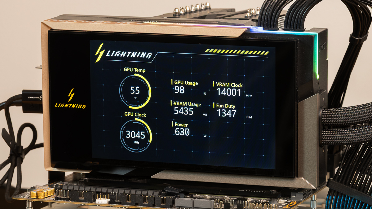 Build MSI GeForce RTX 5090 LIGHTNING Z với combo CPU, RAM, SSD và bộ nguồn 1600W