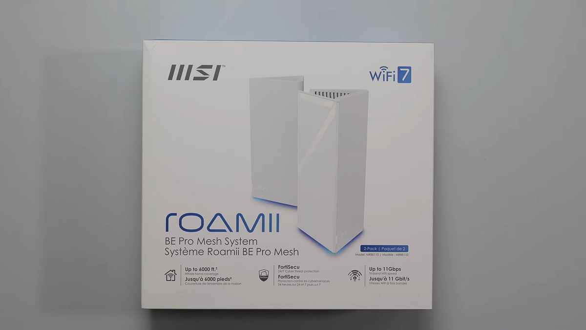 Vỏ hộp của MSI Roamii BE Pro