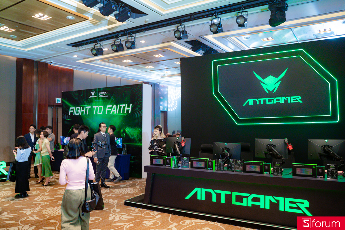 Không gian trưng bày sán phẩm tại sự kiện ra mắt thương hiệu ANTGAMER