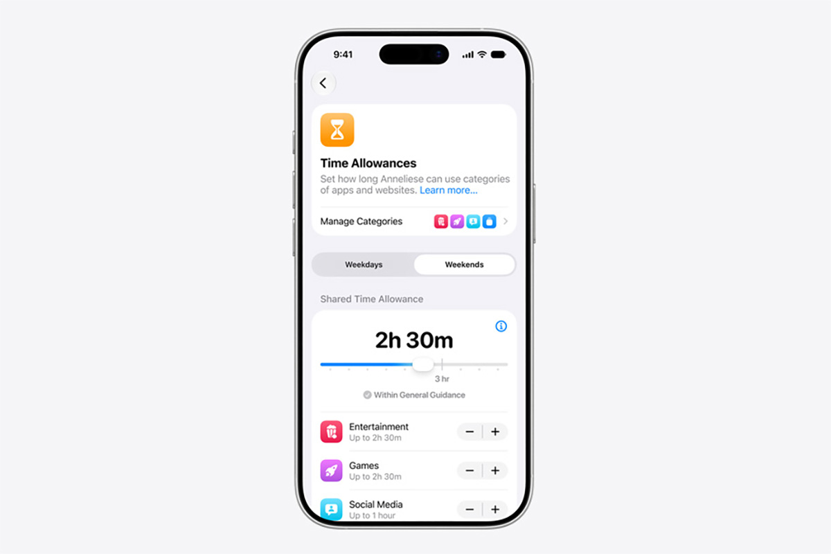 iOS 27 mang tới khả năng kiểm soát thời gian sử dụng thiết bị tốt hơn. Ảnh: Apple.com