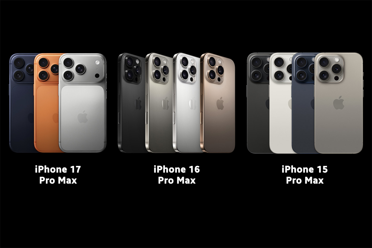 So sánh màu iPhone 17 Pro Max với thế hệ cũ