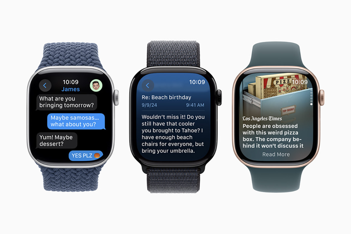 Apple Watch Series 10 có màn hình lớn nhất và tiên tiến nhất từng có trên Apple Watch, cải thiện khả năng đọc và sử dụng trong các ứng dụng. Ảnh: Apple