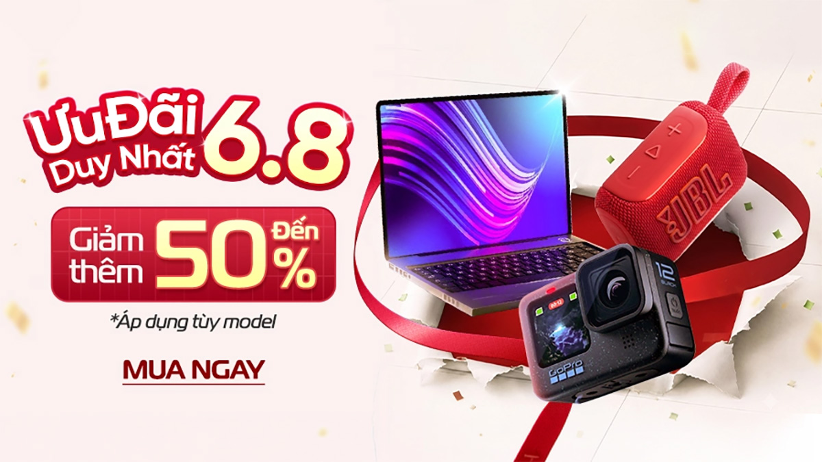 CellphoneS tung Siêu Sale 6/8: Deal công nghệ giảm đến 50%, Flash Sale khung giờ vàng cực hời CellphoneS tung Siêu Sale 6/8: Deal công nghệ giảm đến 50%, Flash Sale khung giờ vàng cực hời