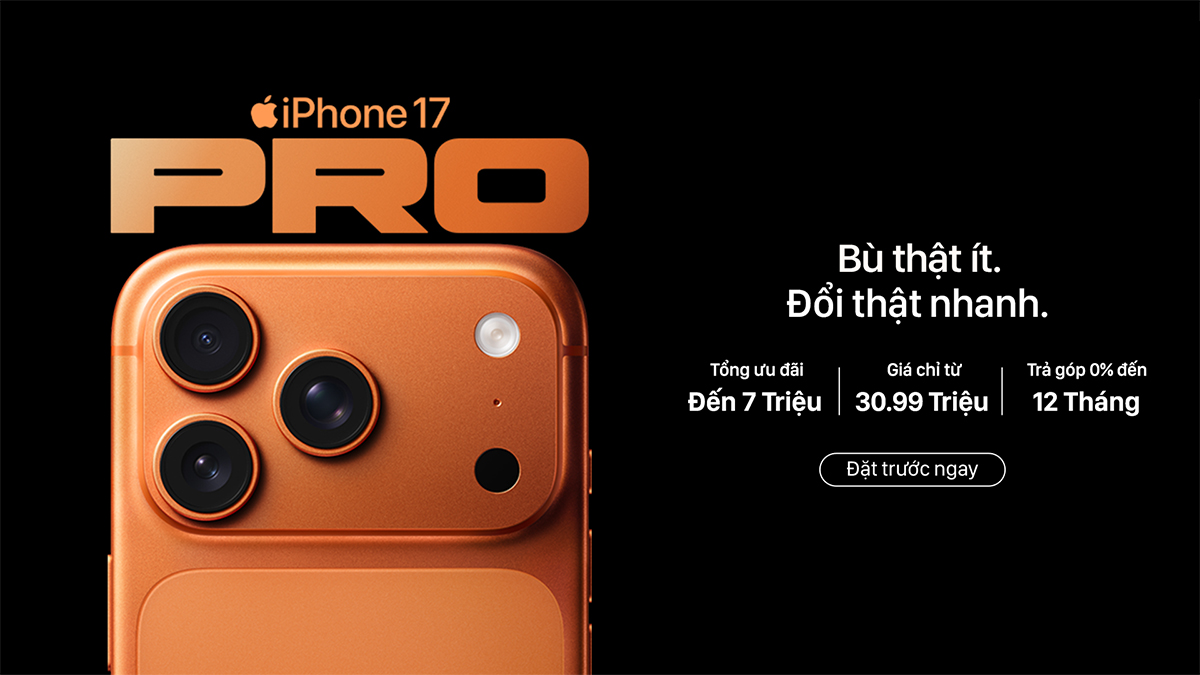 CellphoneS mở đặt trước iPhone 17 Series và iPhone Air với hàng loạt ưu đãi hấp dẫn, mời bạn chốt đơn!!!