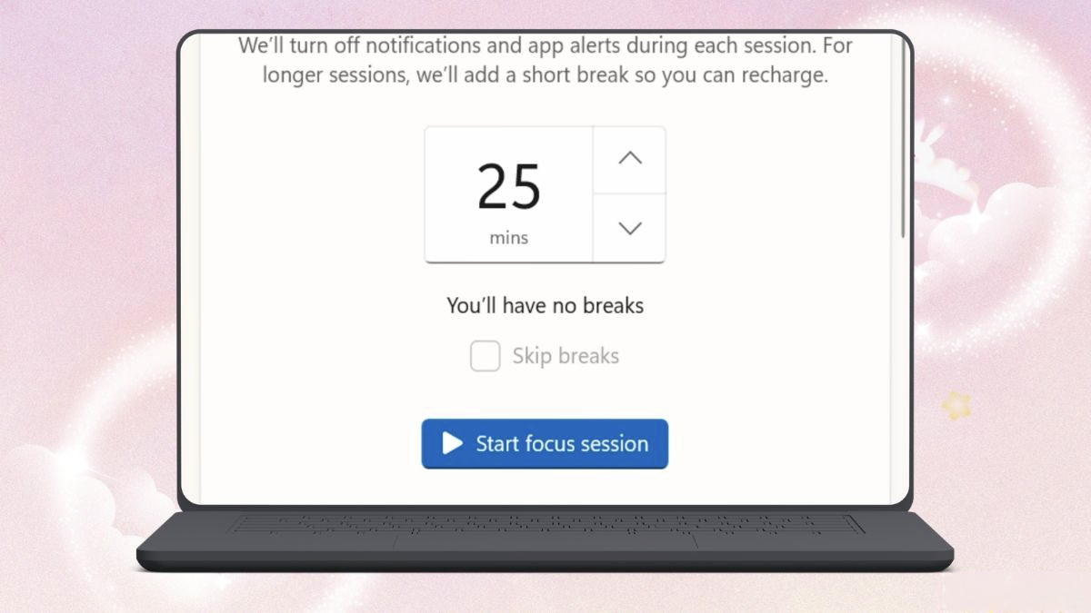 Hướng dẫn dùng Focus Sessions trên Windows 11 học theo Pomodoro không cần cài app