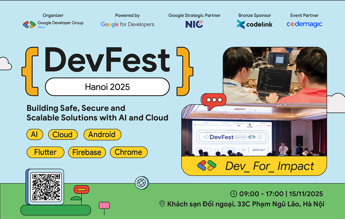 Lịch trình sự kiện DevFest Hanoi 2025