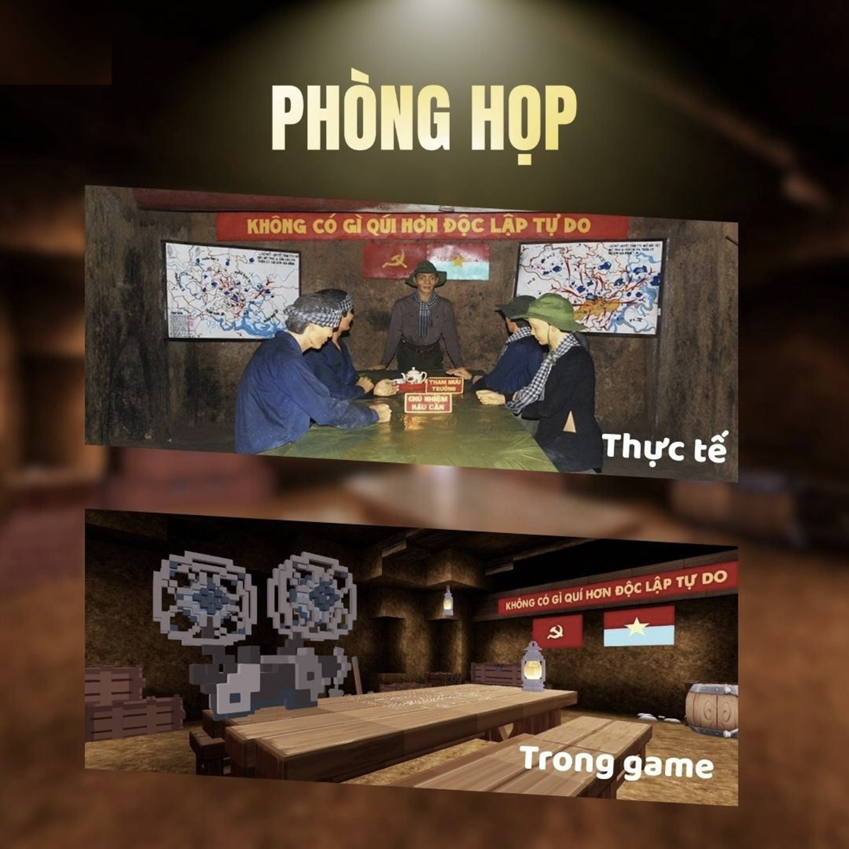 Phòng họp được xây dựng dựa trên công trình lịch sử ngoài đời thực