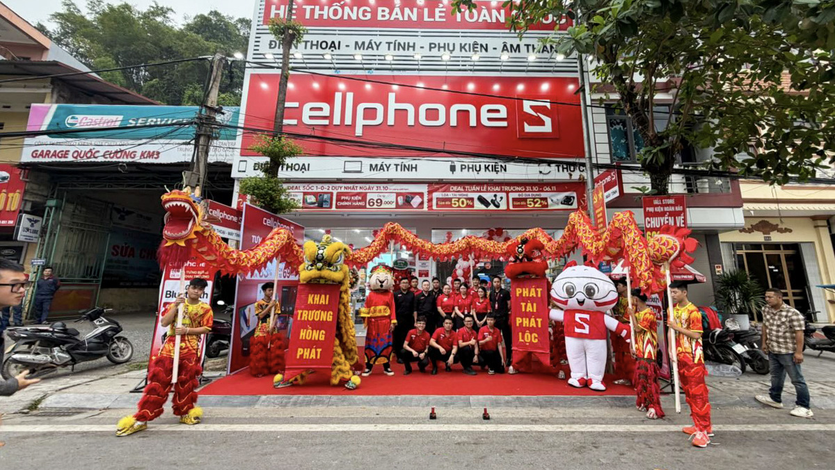 Mừng khai trương cửa hàng CellphoneS mới tại phường Yên Bái, tính Lào Cai với ưu đãi ngập tràn