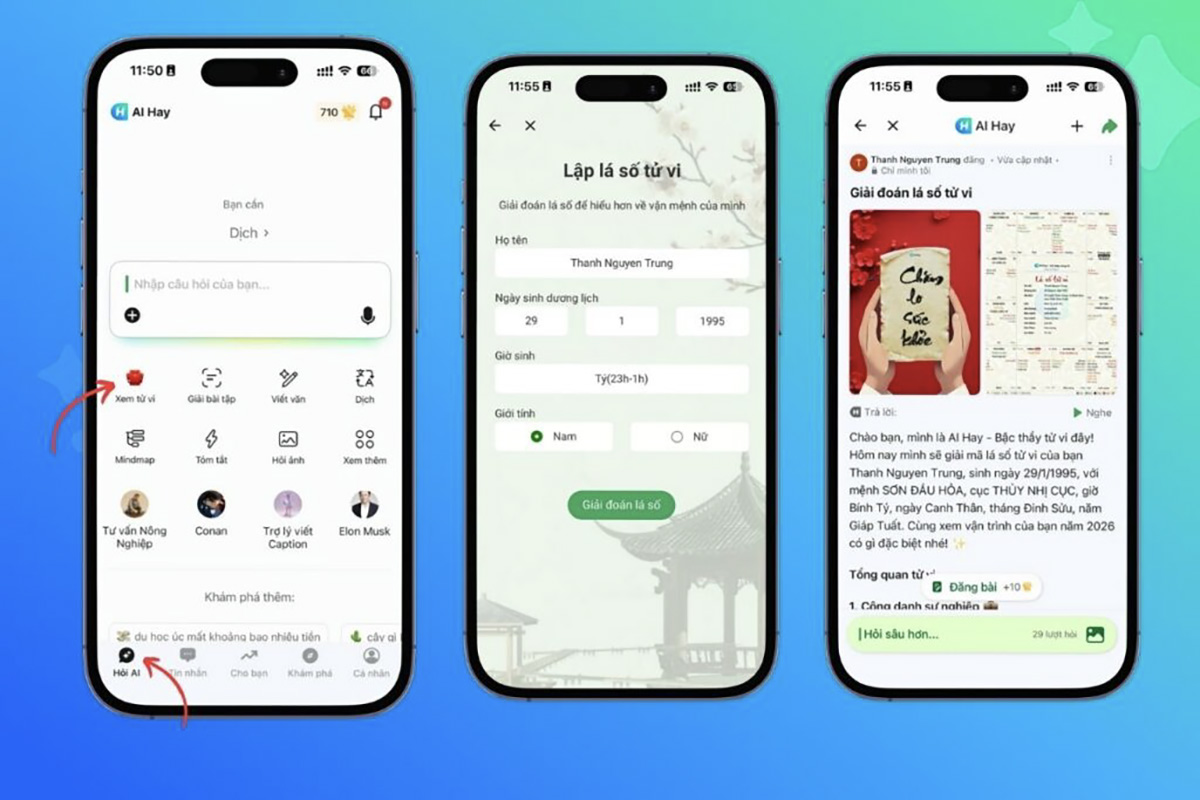 Cách xem tử vi trên AI Hay