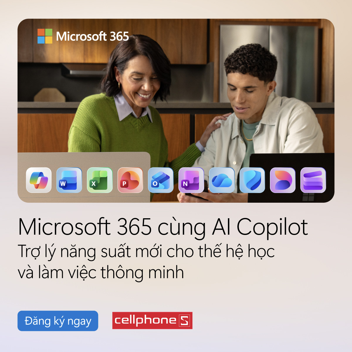 Microsoft 365 AI Copilot trợ lý năng suất cho học và làm việc