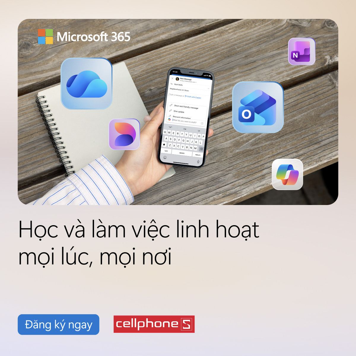 Microsoft 365 AI Copilot trợ lý năng suất cho học và làm việc
