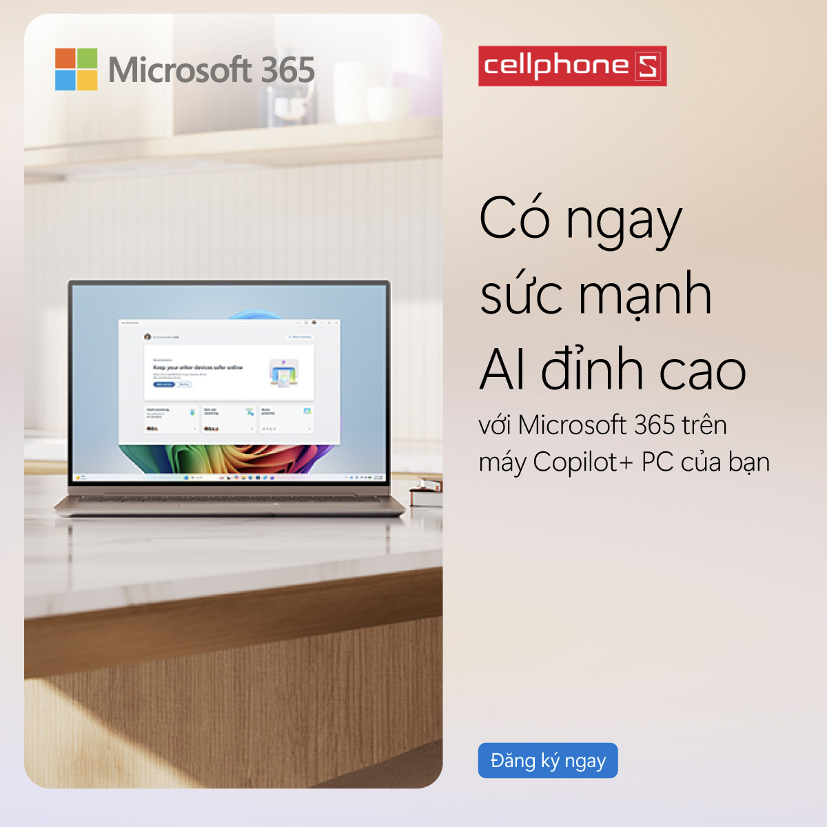 Phát huy trọn vẹn hiệu năng làm việc với Microsoft 365 trên laptop Windows 11