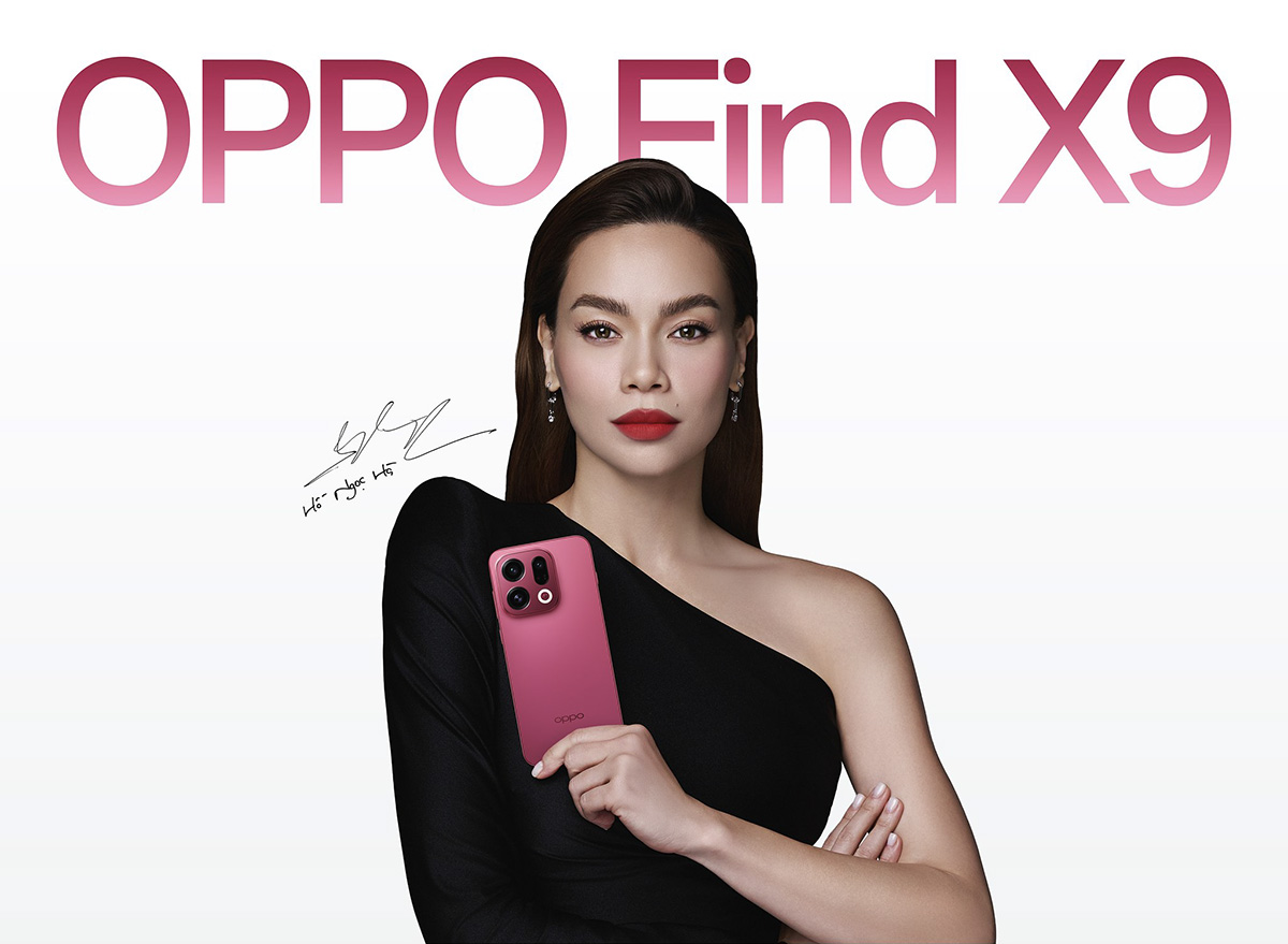 Hồ Ngọc Hà sẽ là gương mặt đại diện của dòng OPPO Find X9 tại thị trường Việt Nam