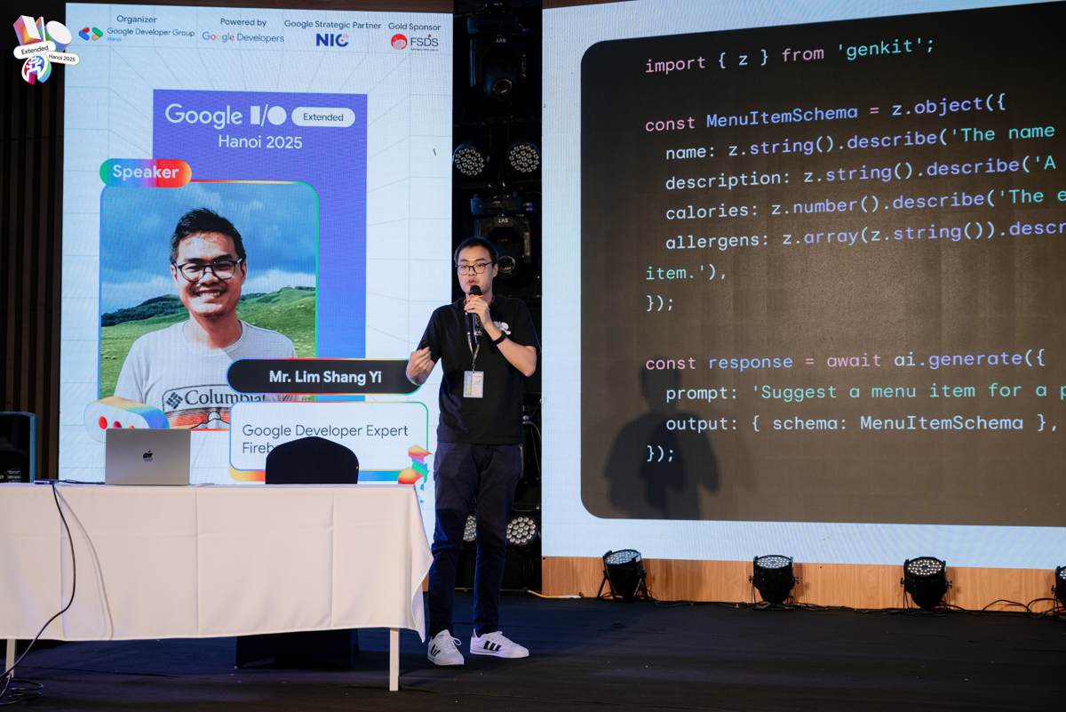 Building AI Powered Apps with Firebase Studio with Gemini API and Genkit - Diễn giả Lim Shang Yi (GDE in Firebase)