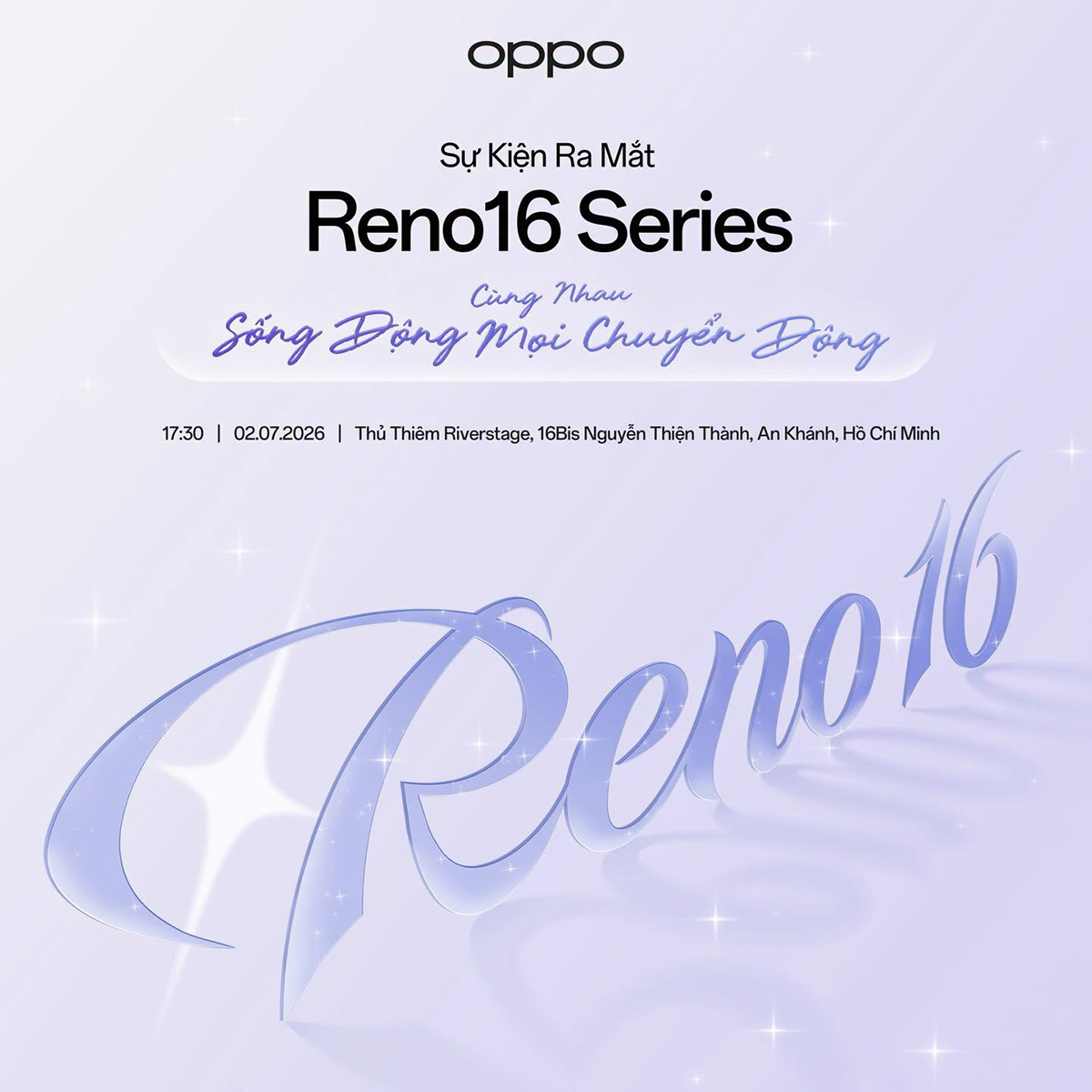 Dòng Reno16 sẽ ra mắt tại Việt Nam vào ngày 2/7