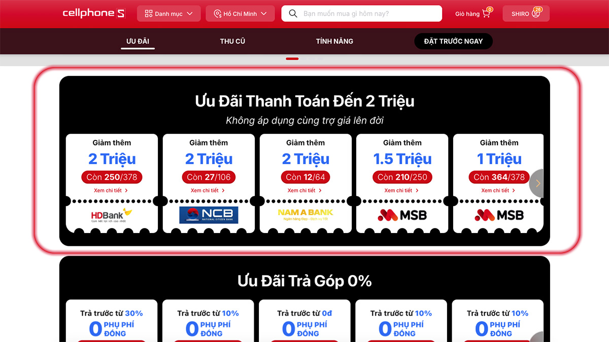 Ưu đãi thanh toán iPhone 18 Pro và iPhone 18 Pro Max tại CellphoneS - Giảm đến 2 triệu đồng