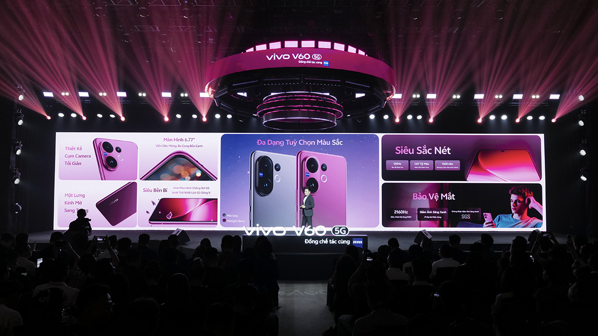 vivo V60 5G chính thức ra mắt tại Việt Nam: Camera Siêu Tele ZEISS 10x mới, pin 6500mAh, giá từ 15.99 triệu