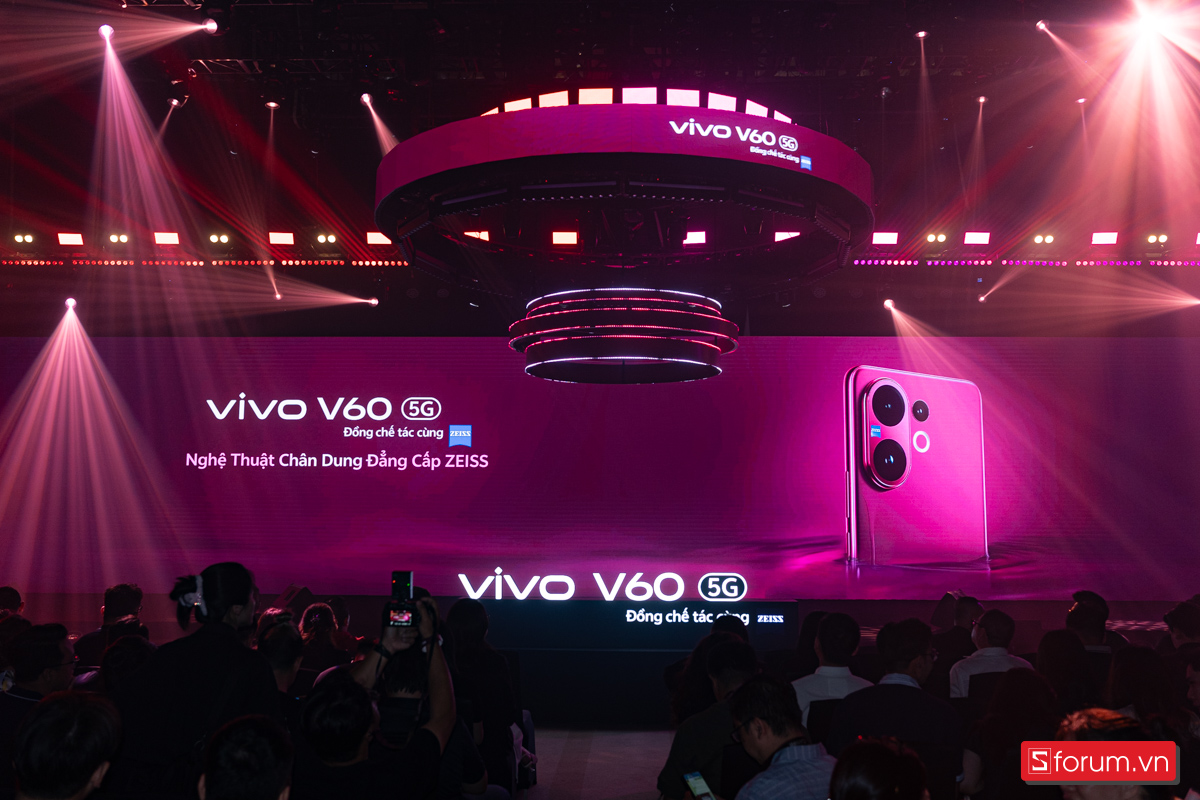 Sân khấu sự kiện ra mắt vivo V60 5G