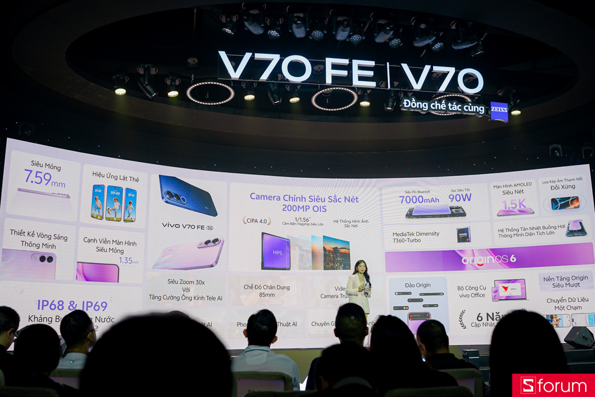 vivo V70 Series ra mắt Việt Nam