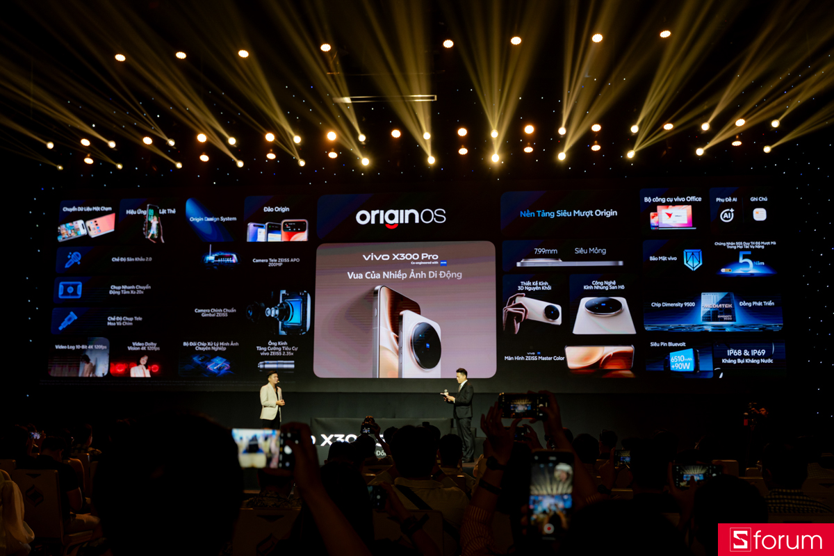 Sân khấu sự kiện ra mắt vivo X300 Series tại Việt Nam