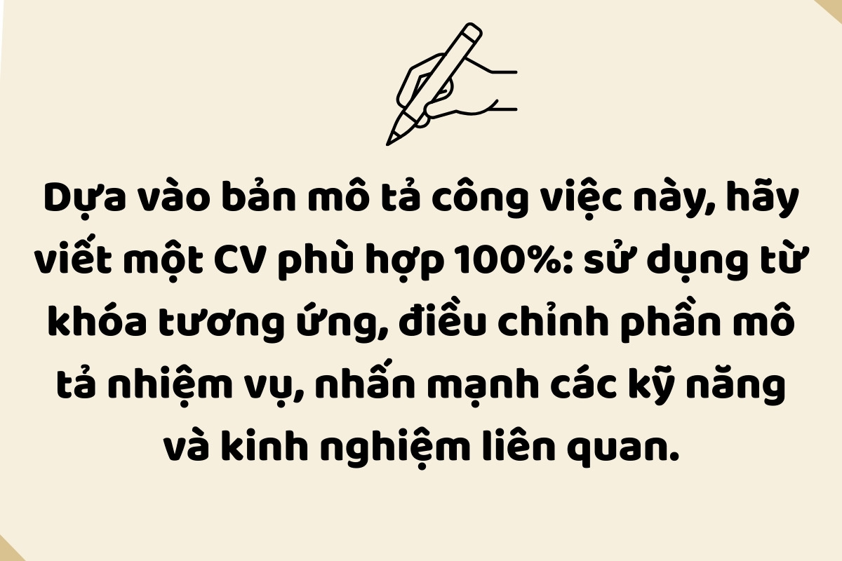 Viết CV match 100 với JD tuyển dụng