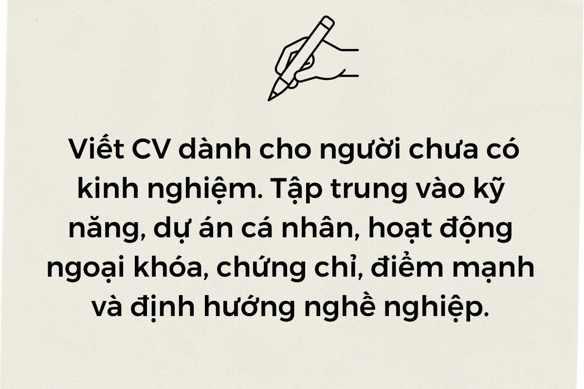 Tạo CV cho người chưa có kinh nghiệm làm việc