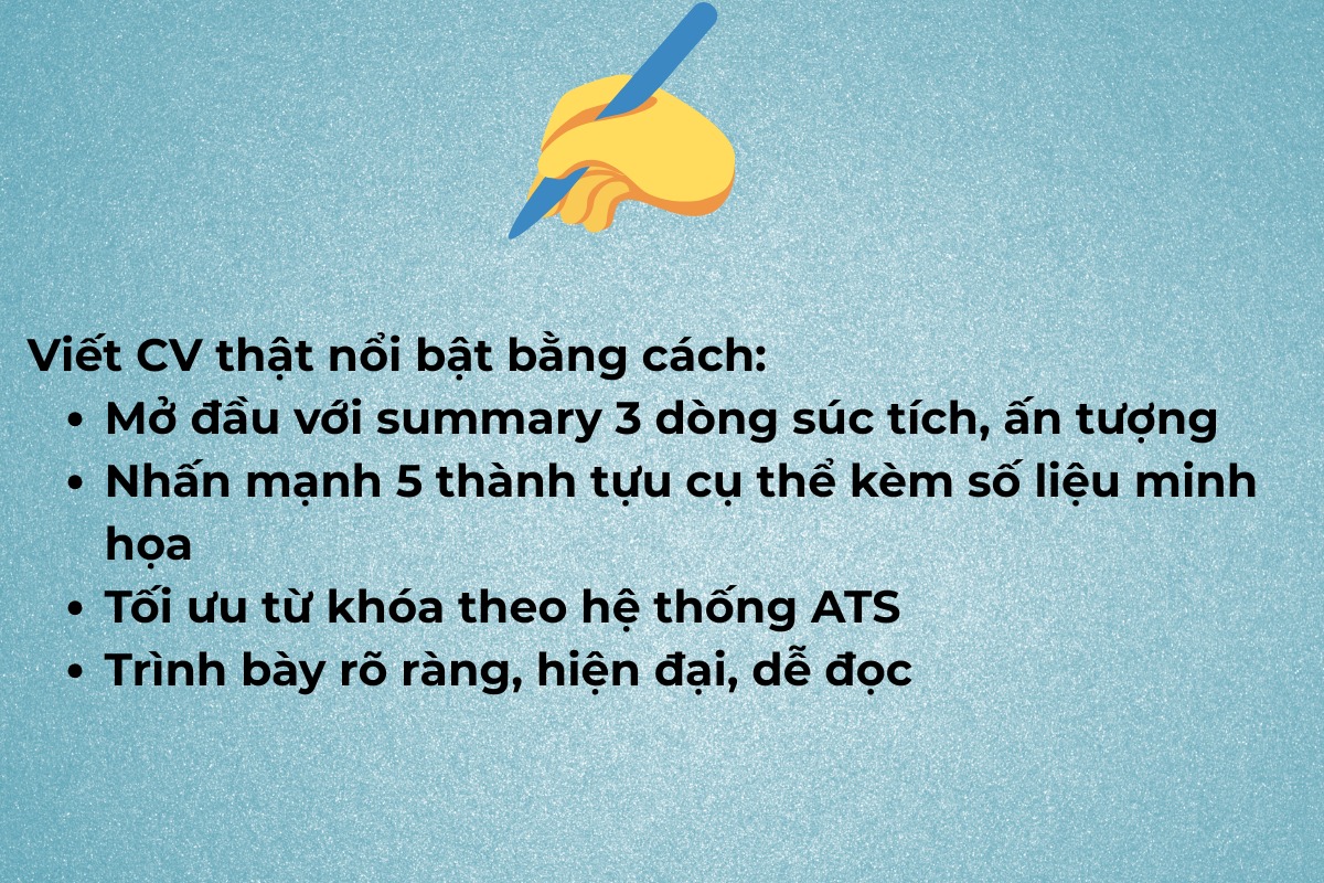 Viết CV nổi bật giữa hàng trăm ứng viên khác