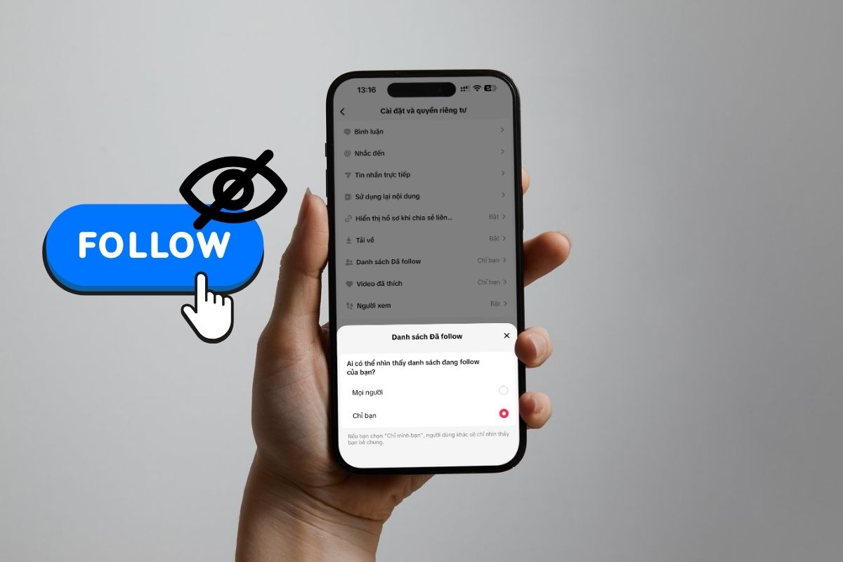 Cách ẩn danh sách follow trên TikTok chỉ với vài bước