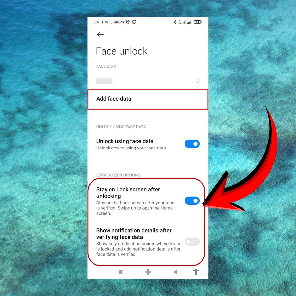 Tùy chỉnh tùy chọn sau khi mở khóa