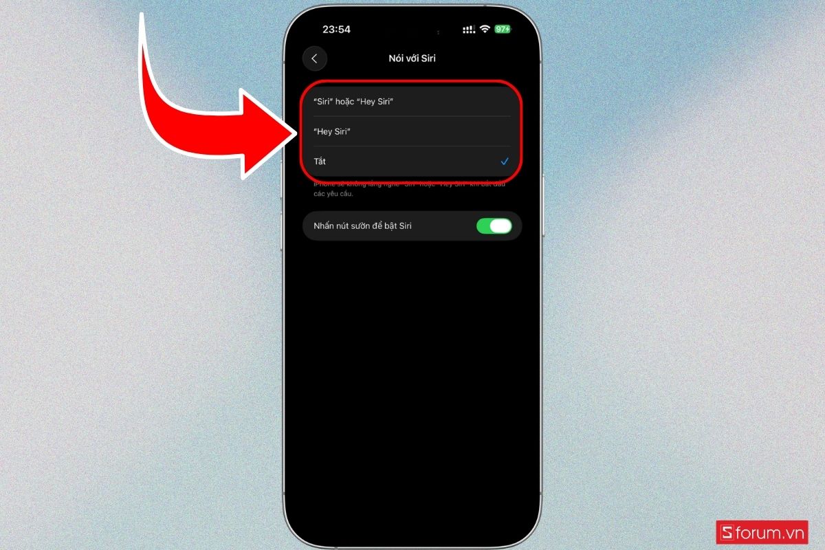 Cách bật Siri trên iPhone 18 Pro Series để điều khiển bằng giọng nói bước 3