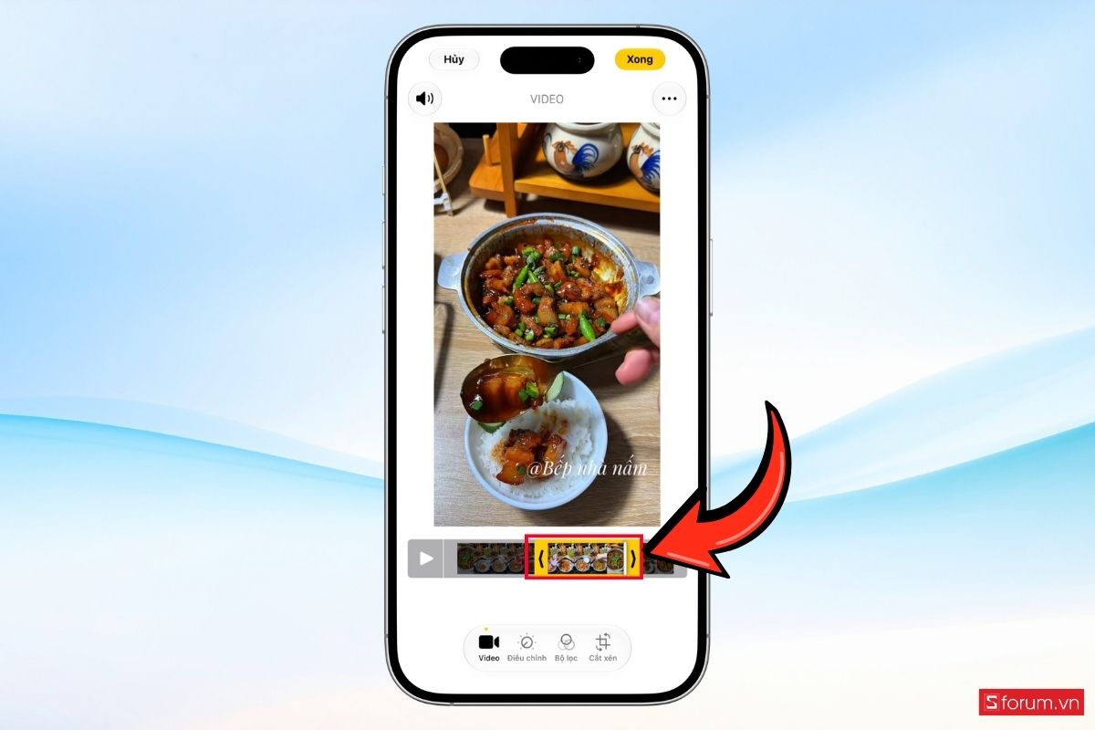Cách cắt video trên iPhone 17 Pro Max bằng ứng dụng Ảnh bước 3