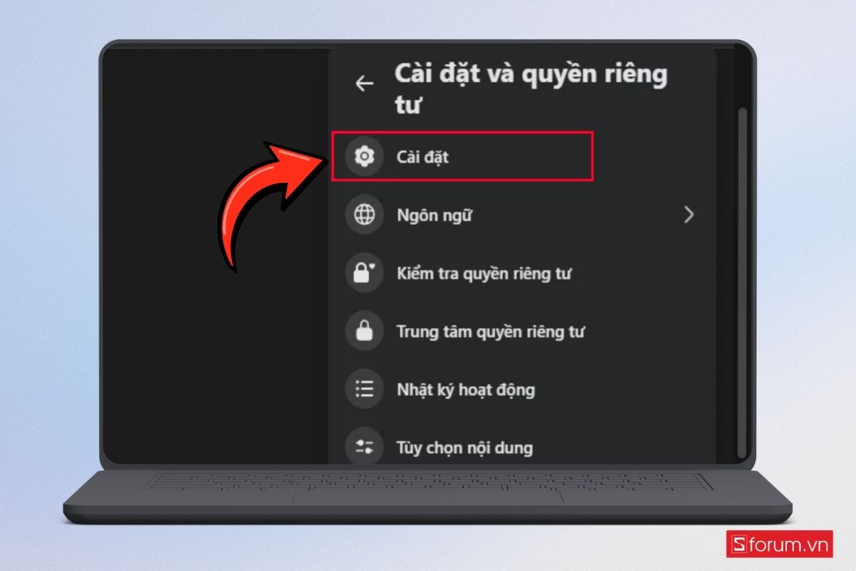 Cách chặn lời mời chơi game trên Facebook bằng máy tính bước 2