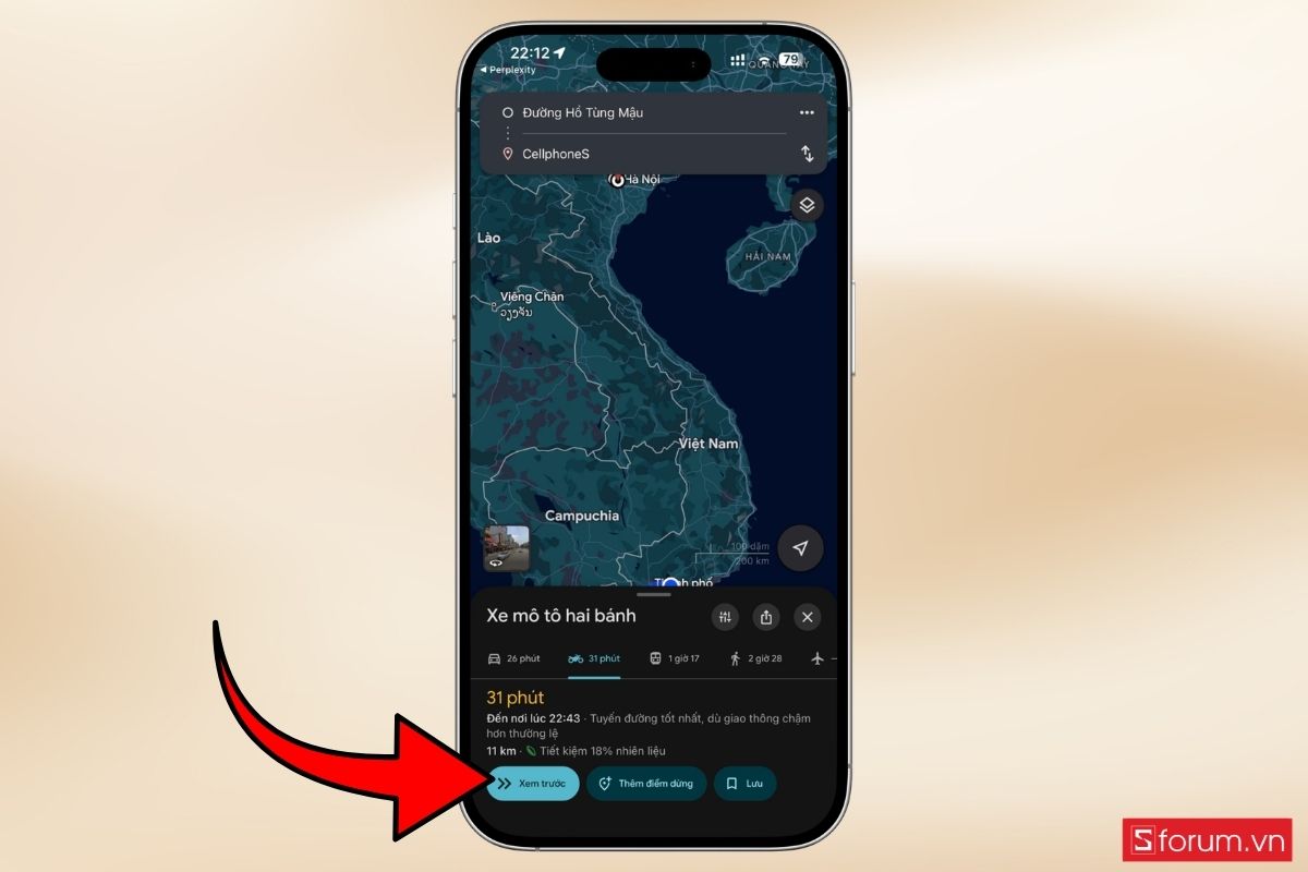 Cách chọn dữ liệu bản đồ Google hoặc Apple Maps trên Perplexity bước 8