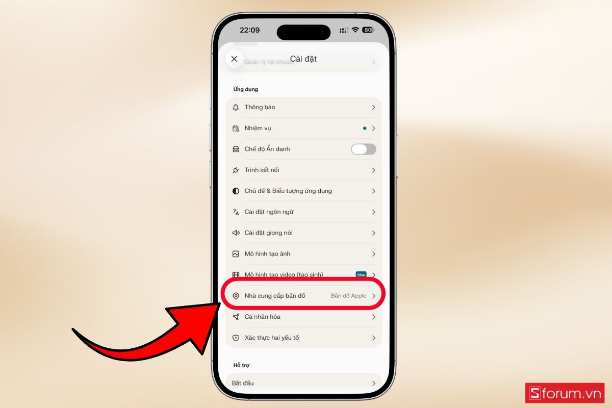 Cách chọn dữ liệu bản đồ Google hoặc Apple Maps trên Perplexity bước 3