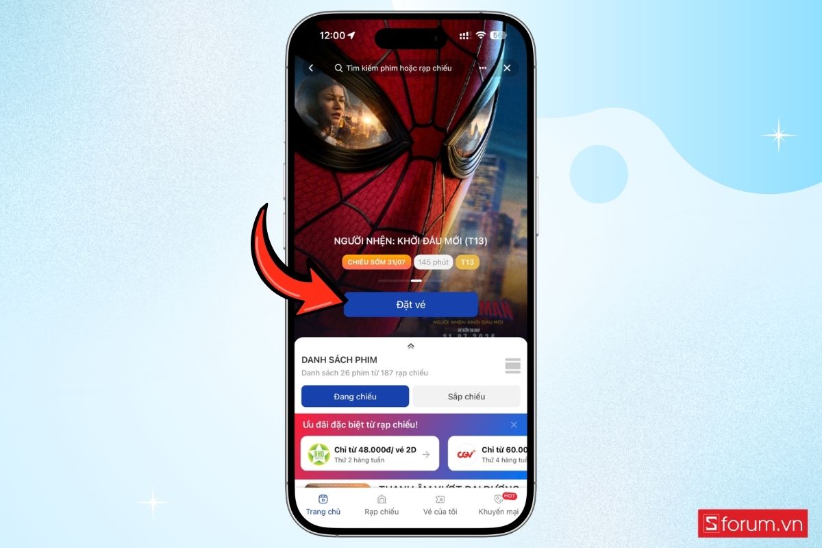 Cách mua vé xem Người nhện: Khởi đầu mới bằng ví VNPAY bước 3