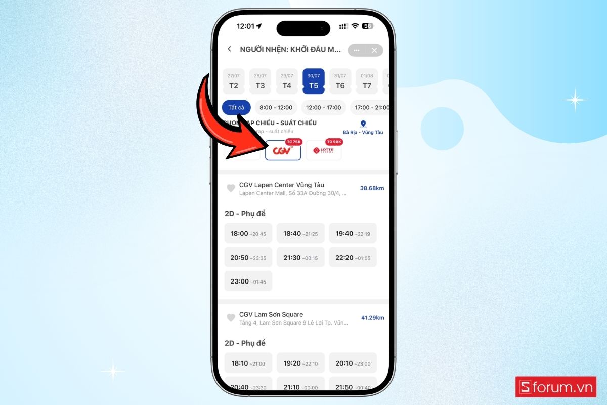 Cách mua vé xem Người nhện: Khởi đầu mới bằng ví VNPAY bước 4