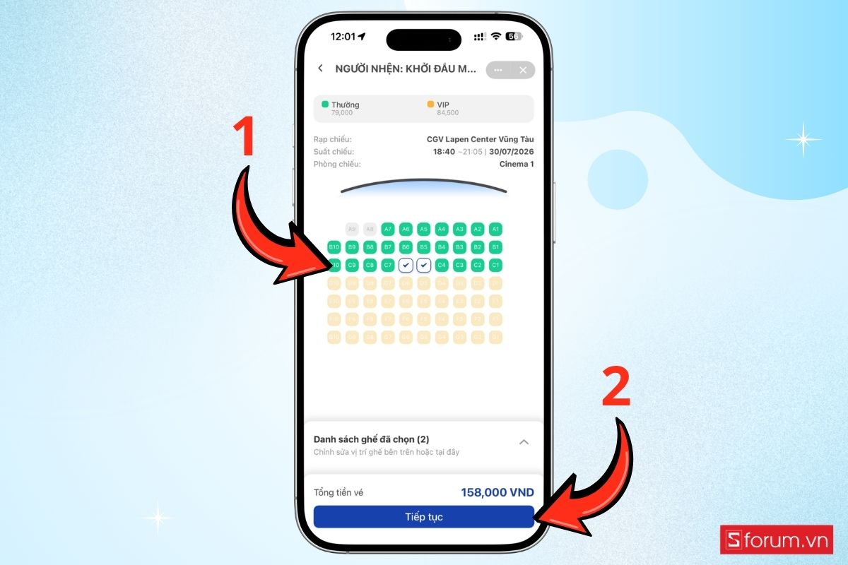 Cách mua vé xem Người nhện: Khởi đầu mới bằng ví VNPAY bước 5