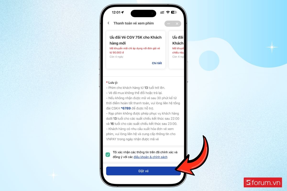 Cách mua vé xem Người nhện: Khởi đầu mới bằng ví VNPAY bước 8