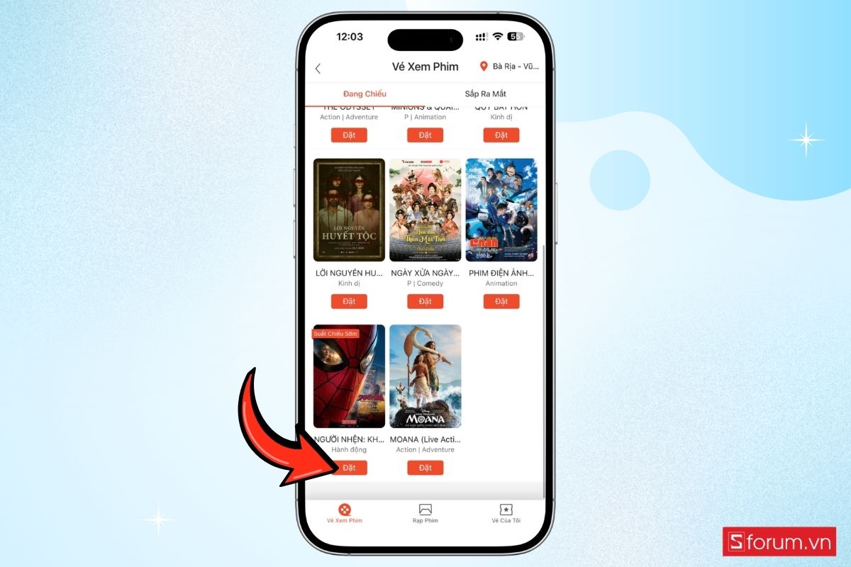 Cách đặt vé xem Người nhện: Khởi đầu mới qua Shopee Pay bước 3