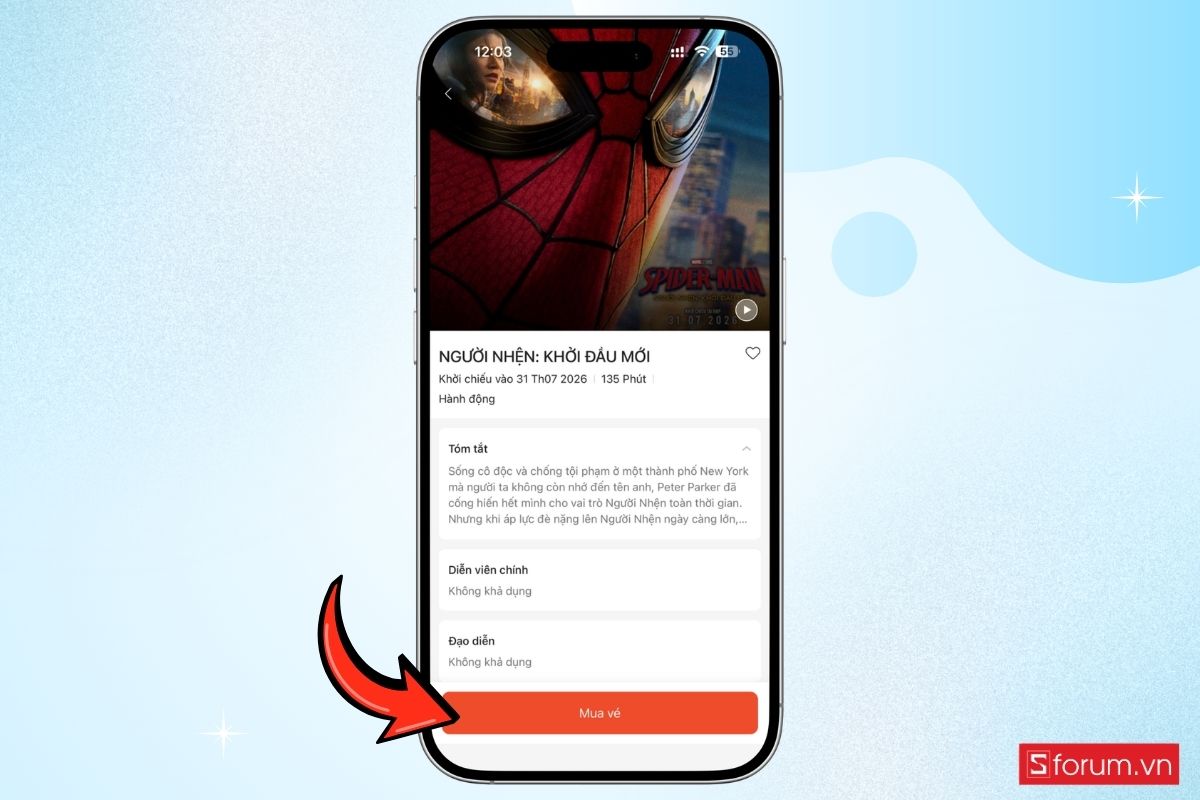 Cách đặt vé xem Người nhện: Khởi đầu mới qua Shopee Pay bước 4