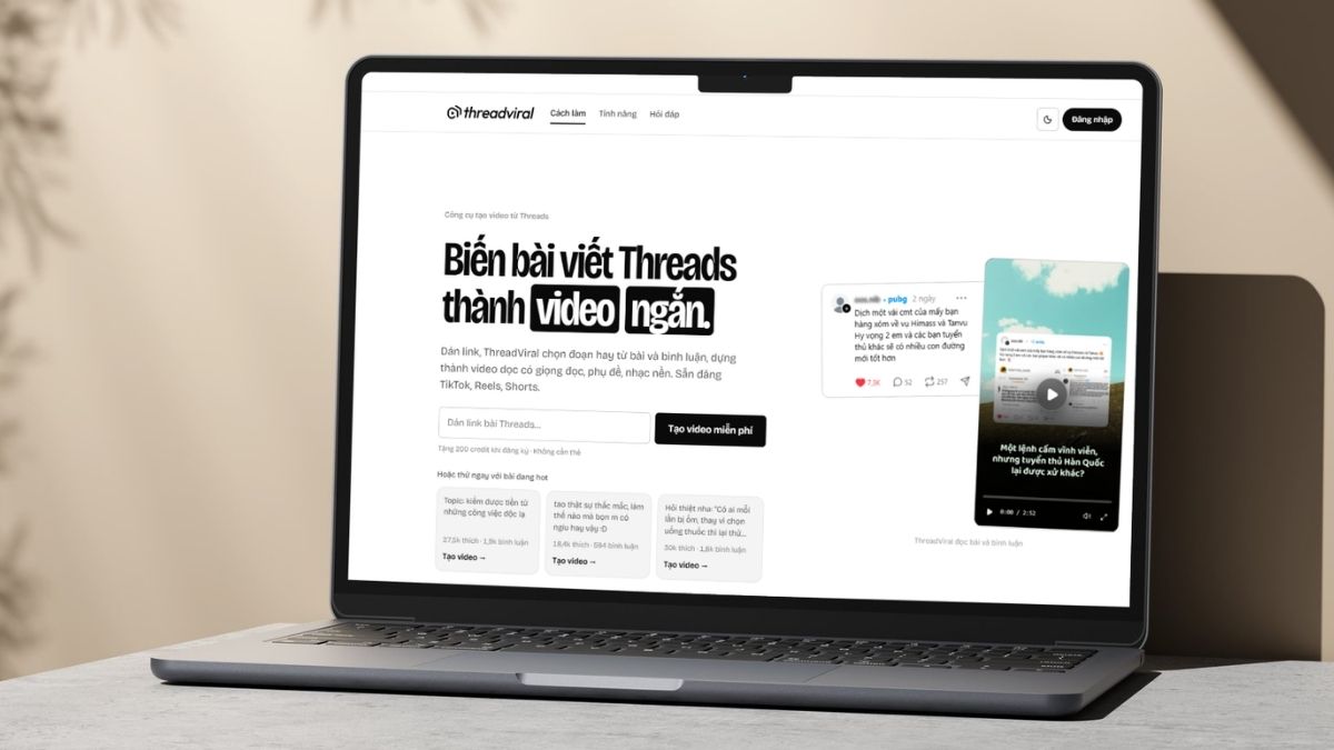 Hướng dẫn biến bài viết Threads thành video ngắn trong một nốt nhạc