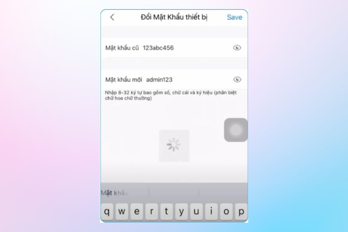 Cách đổi mật khẩu camera KBVision trên điện thoại bước 5