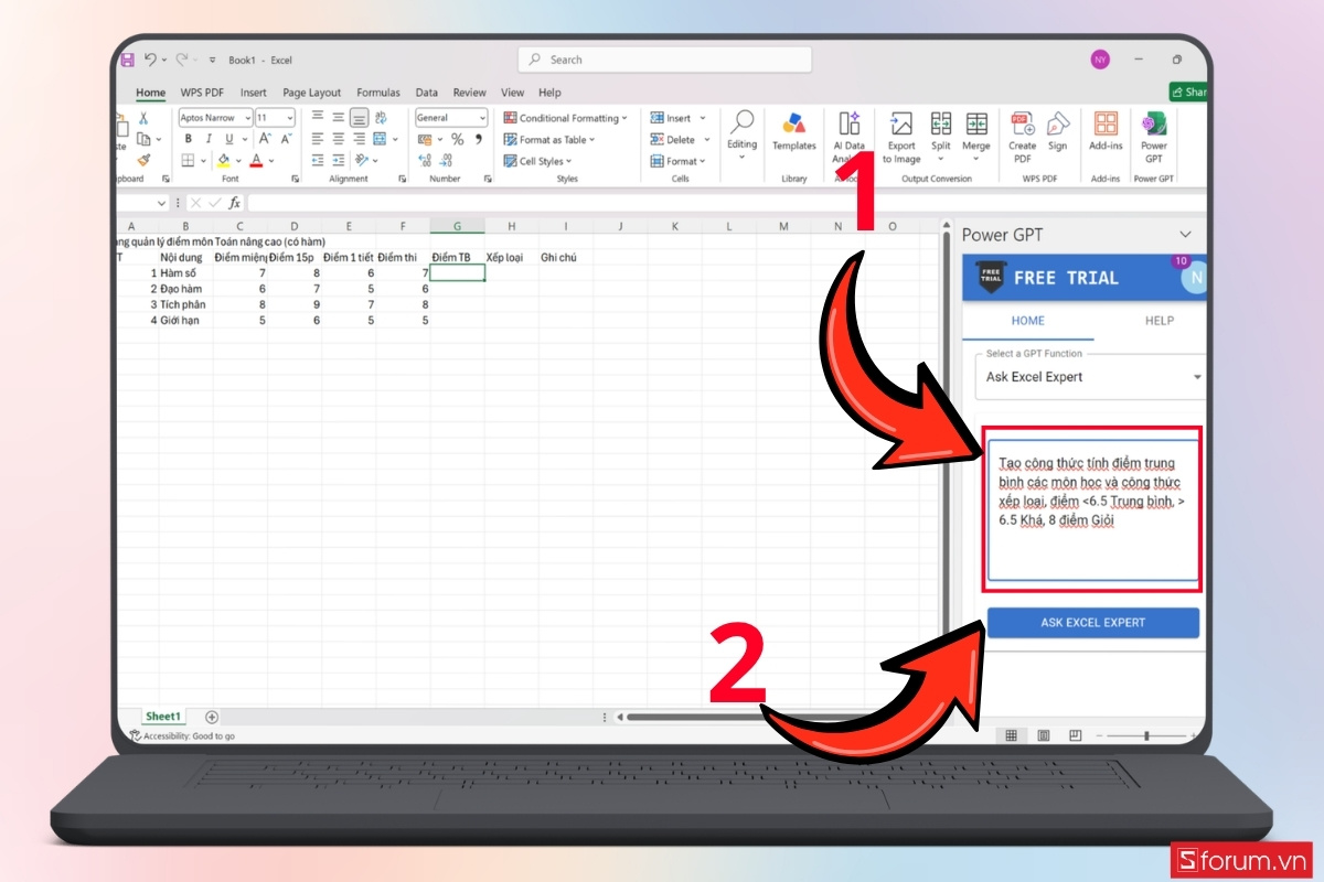 Cách dùng ChatGPT trong Excel để tạo công thức chính xác bước 3