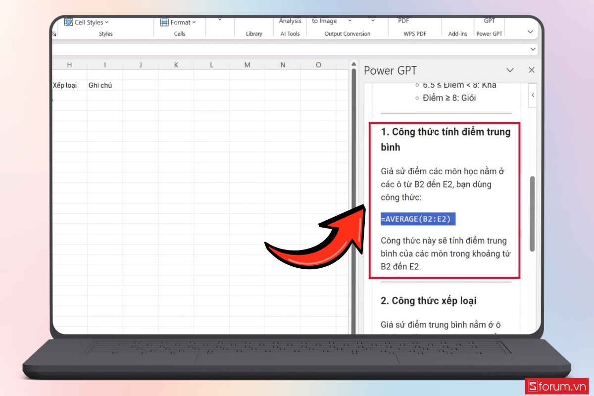 Cách dùng ChatGPT trong Excel để tạo công thức chính xác bước 4