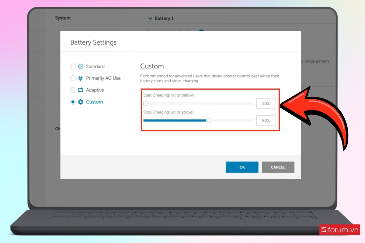 Sử dụng Dell Power Manager bước 10