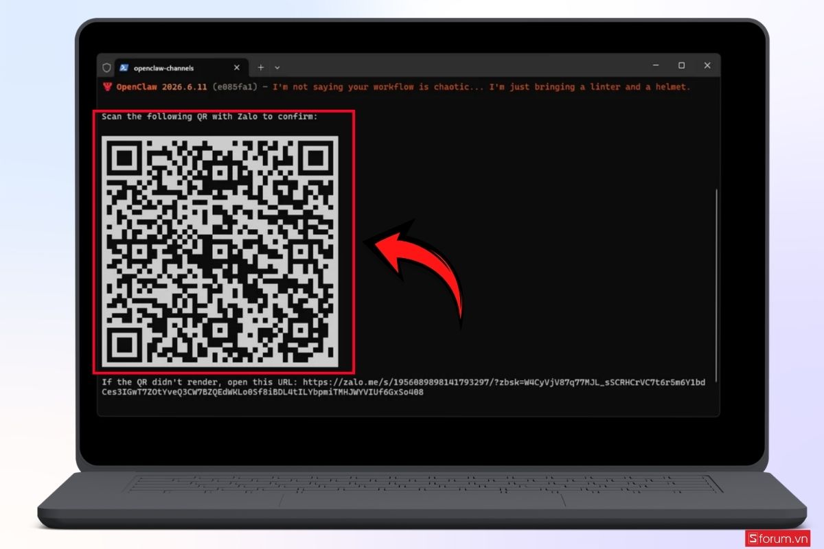 Cách kết nối Zalo với OpenClaw AI bước 6